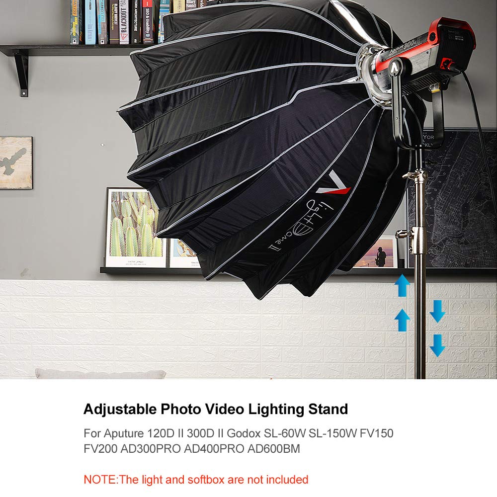 Amazon | LAOFAS ライトスタンド 280cm（9.18ft）8kg荷重 スプリング